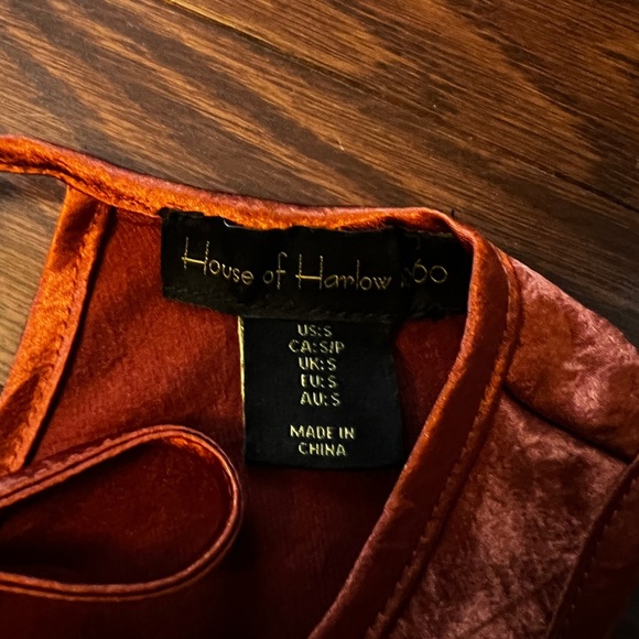 House of Harlow 1960 Dress Rust Size Small - Picture 3 of 7